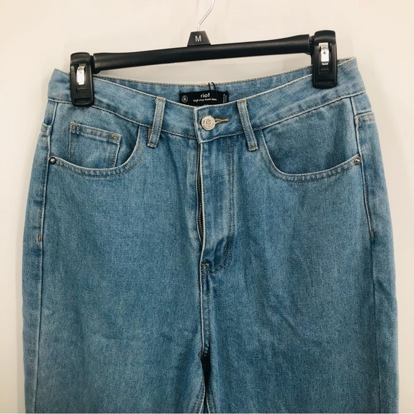 Miss guided riot women’s mom, jeans new tags, medium blue size 4 - Picture 1 of 16